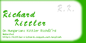 richard kittler business card